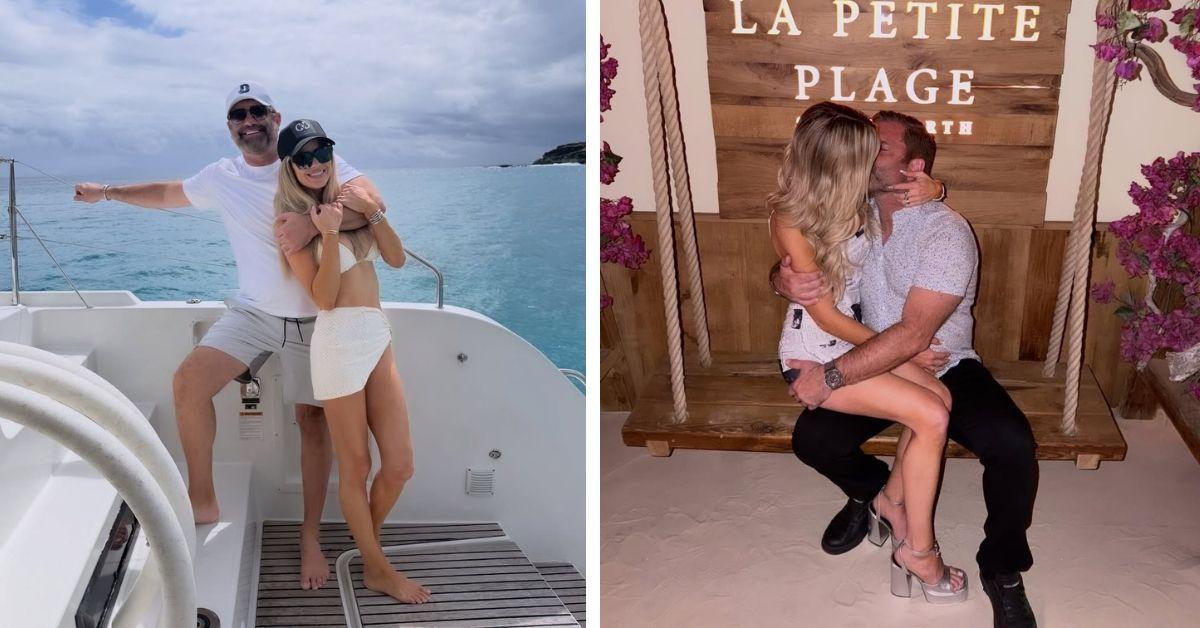 image of The star wore a white string bikini while relaxing in the water.