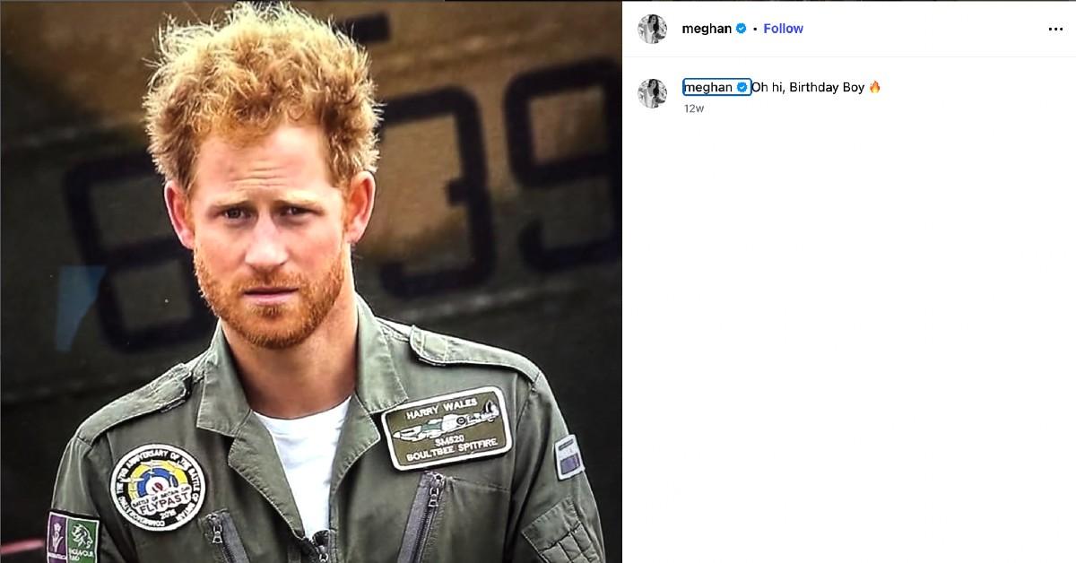 image of Meghan Markle gushed over Prince Harry on his 41st birthday.