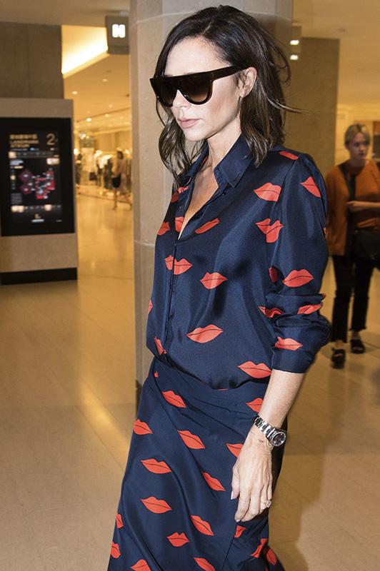 Victoria Beckham makes an appearance at her Hong Kong store