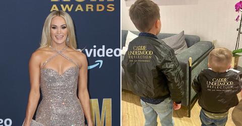 carrie underwood brings son road reuniting mike fisher day off pp