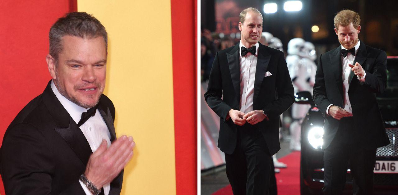 matt damon refuses end friendship prince harry please prince william