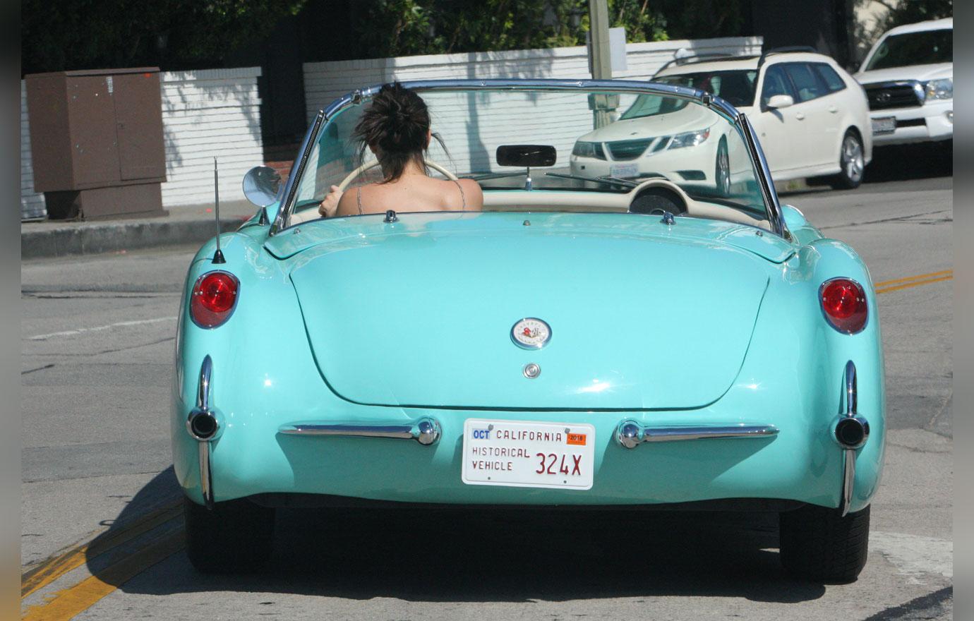 Kendall Jenner Takes A Spin In Her Vintage Corvette