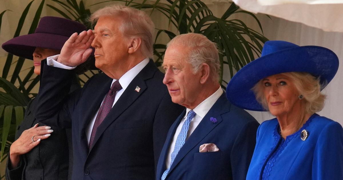 Image of Donald Trump performed a military salute during the playing of the national anthem.