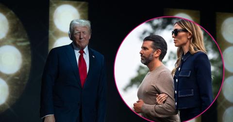 Image of Donald Trump, Donald Trump Jr., and Bettina Anderson
