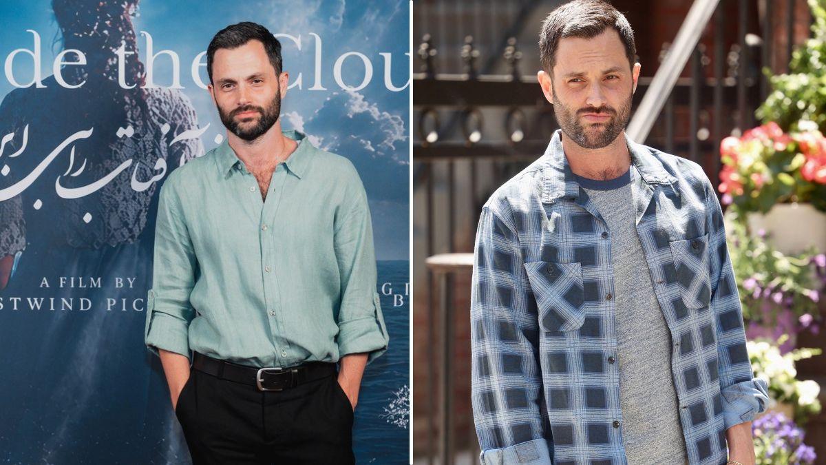 split of Penn Badgley.