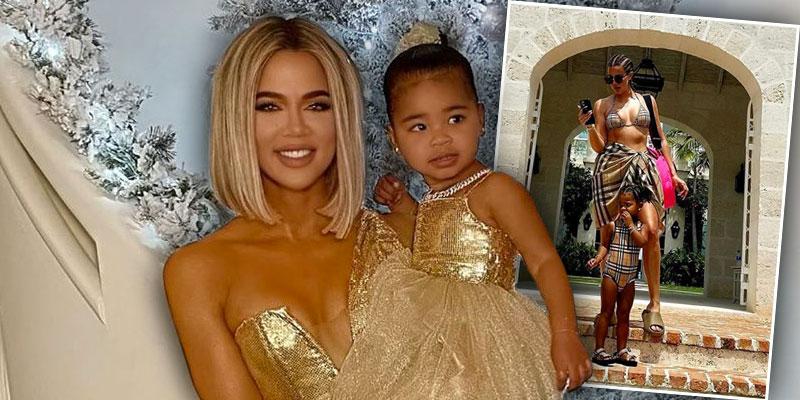 Khloe Kardashian & Daughter True Match At Christmas Party: Photos