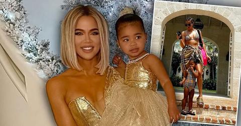 Khloe Kardashian and True Thompson Twinning