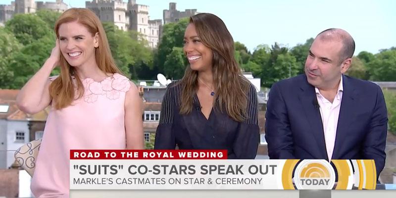 meghan markle suits co stars knew about prince harry first video pp