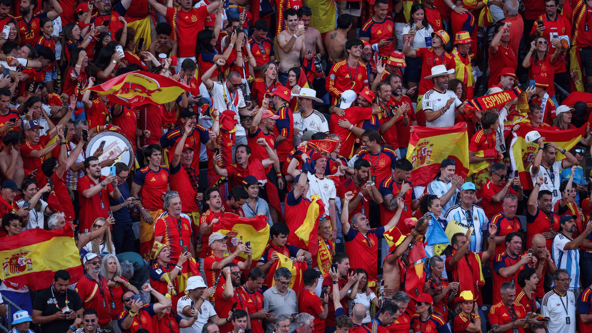 photo of Spain fans resurfaced Donald Trump's negative comments about the country.