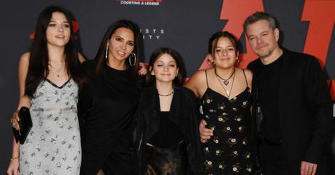 matt damons daughters rare appearance air premiere photos