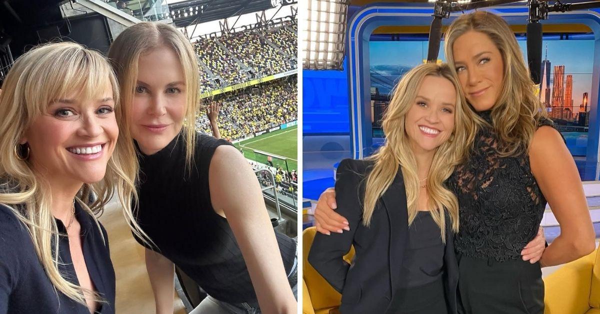 Photos of Reese Witherspoon, Nicole Kidman and Jennifer Aniston.