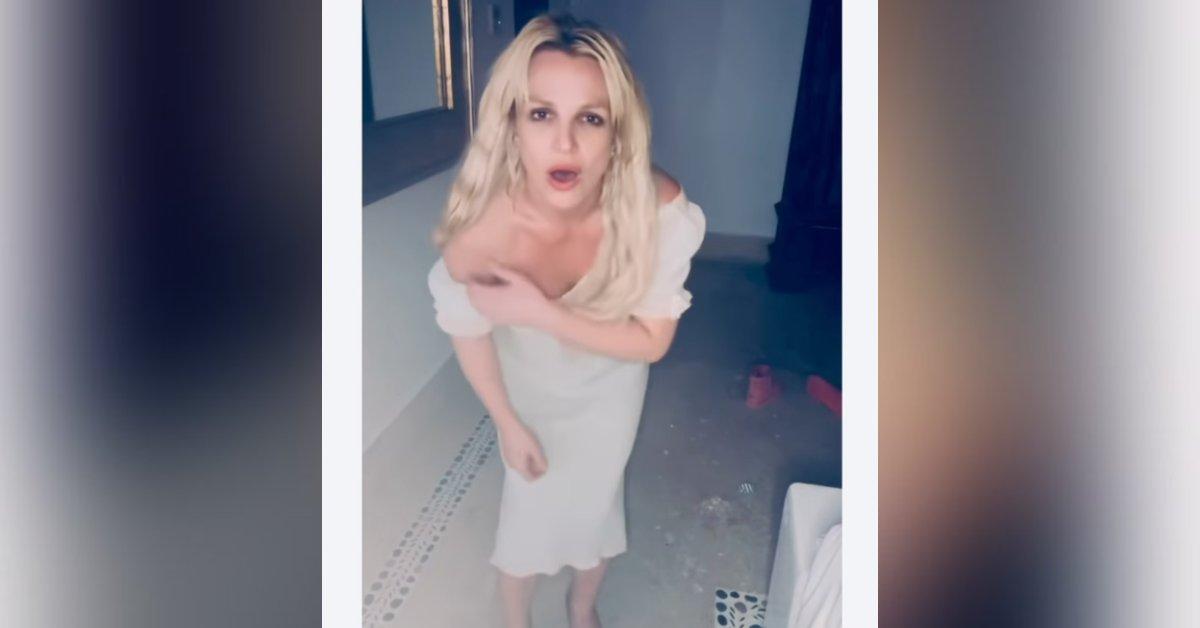 Photo of Spears wore several outfits during the video.
