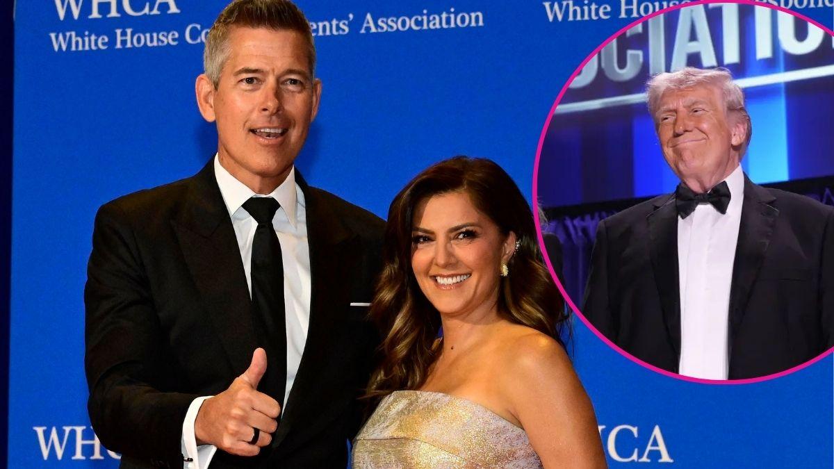 image of Sean duffy and inset of Donald trump