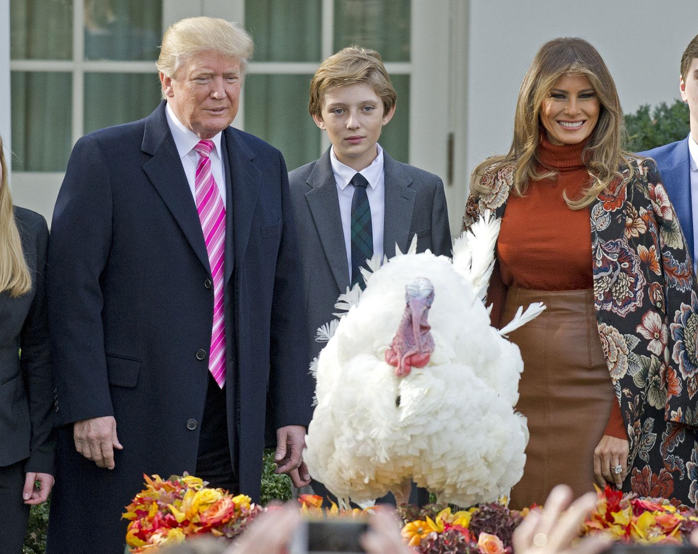 US President Trump and First Lady Melania Trump Participate in the 2017 Thanksgiving Turkey Pardon Ceremony