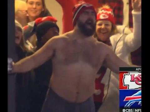 Jason Kelce's Bulge & 'Dad Body' Exposed In Shirtless Beach Photo