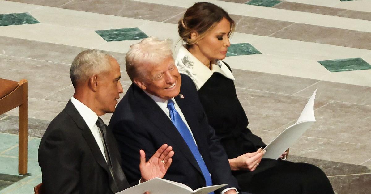 donald trump barack obama quiet place discuss jimmy carter funeral