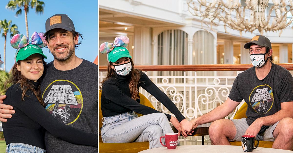 shailene woodley and aaron rodgers visit walt disney world resort ok