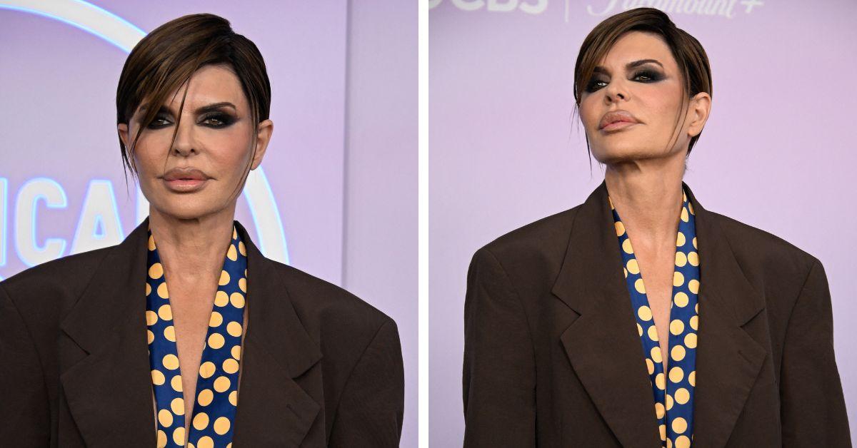 image of The actress wore an oversized brown suit and a JFK necktie previously seen at the 2026 American Music Awards.