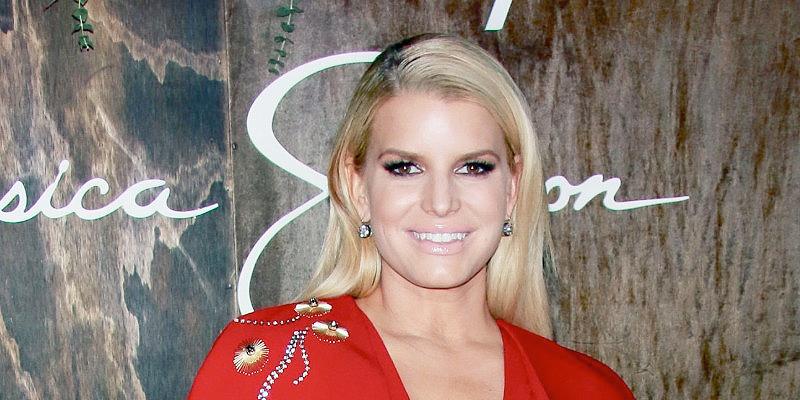 Jessica Simpson Wearing Red