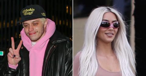 kim kardashian pete davidson matching bleached blonde hair