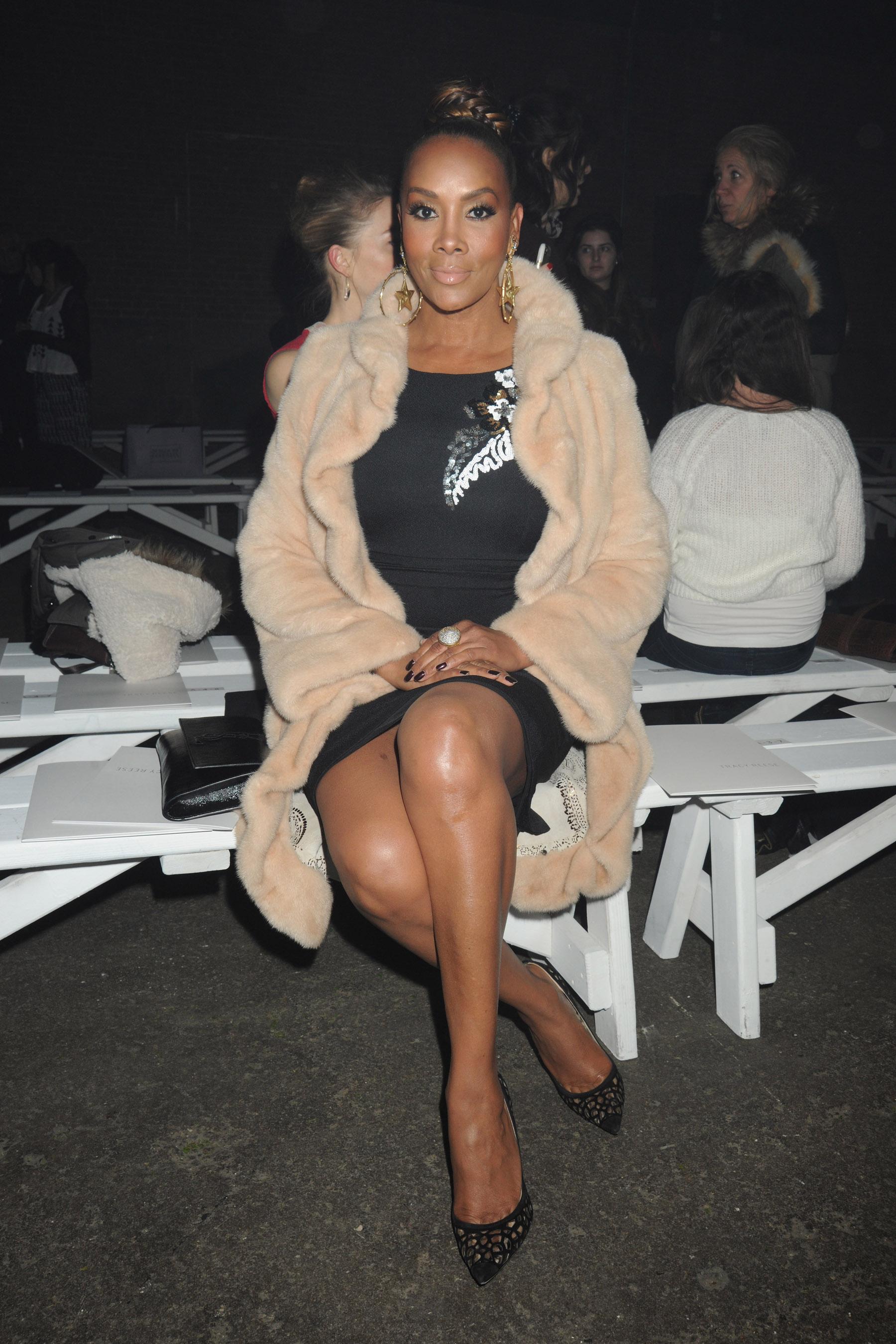 Celebrities front row/backstage at Tracy Reese F/W 2015 Runway Show in NYC