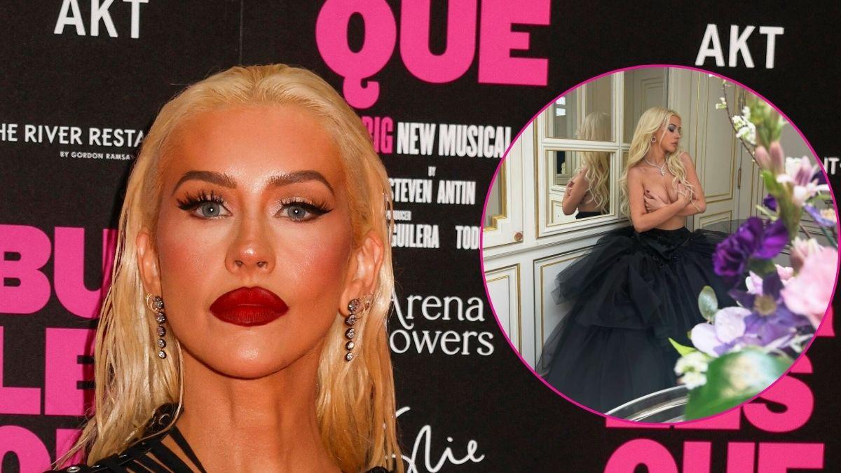 christina aguilera topless photo paris fashion week