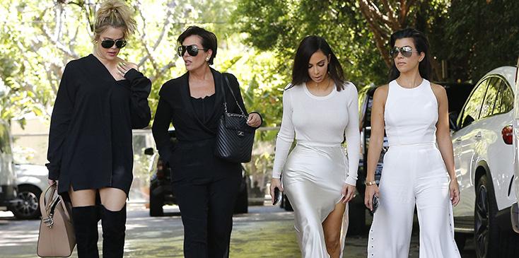 The Kardashian&#8217;s Film Their Show In Woodland Hills