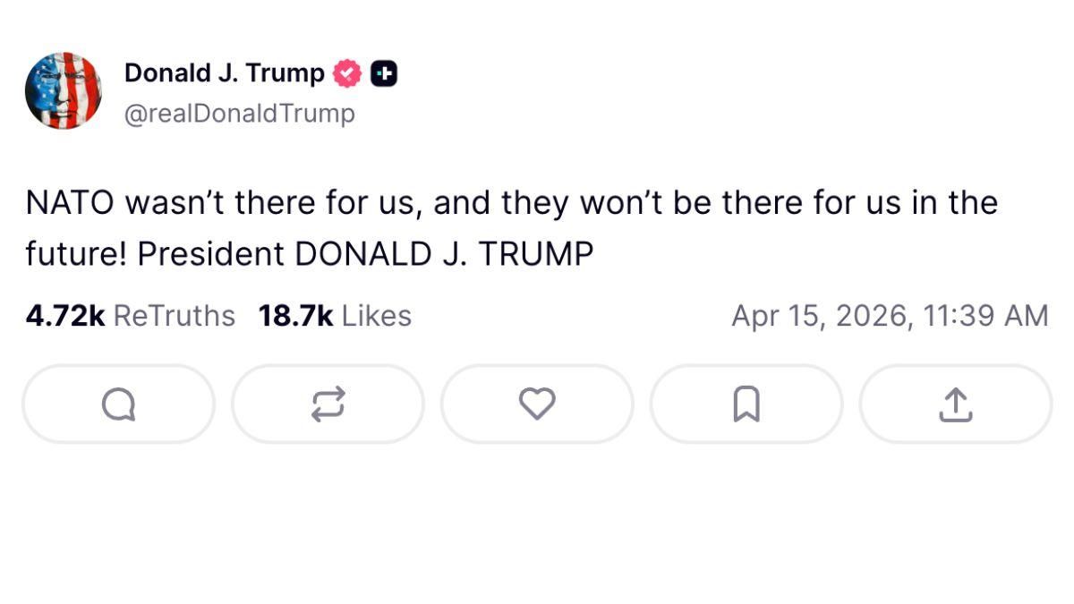 Image of The president also criticized NATO and U.S. allies in his posts.