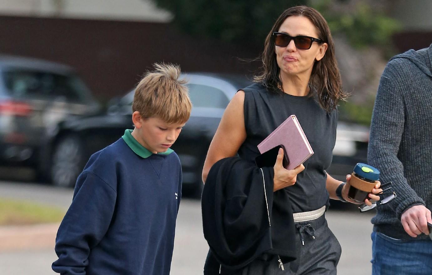 Jennifer Garner & Ben Affleck's Son Samuel Looks Tall During Outing