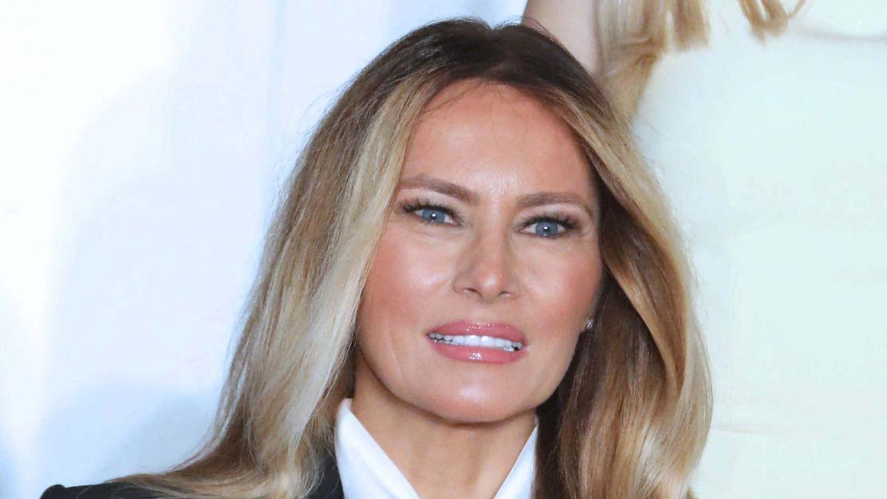 Image of Melania Trump's fashion choices, which Cynthia Kennedy said included a preference for European luxury designers.
