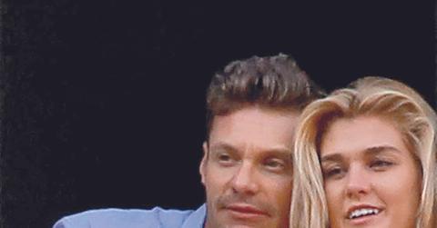 _EXCLUSIVE_ Ryan Seacrest and Shayna Taylor cuddle up at the Medieval Horse Race __USA ONLY__