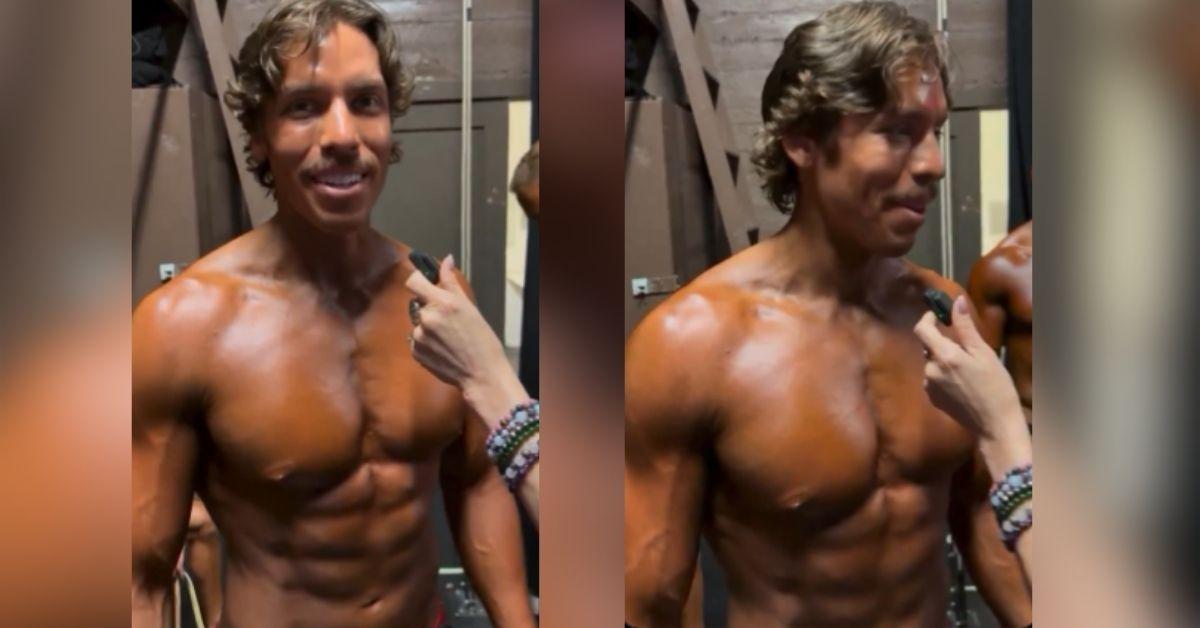 image of Joseph Baena won his second bodybuilding competition on April 4.