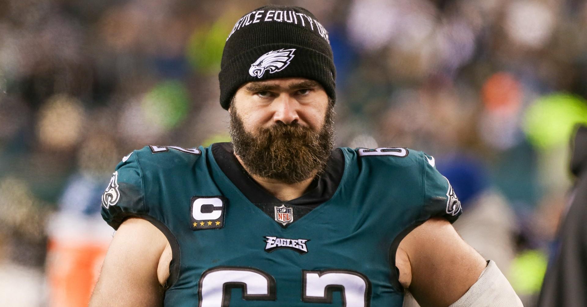 jason kelce smashes fans phone crude joke brother travis taylor swift