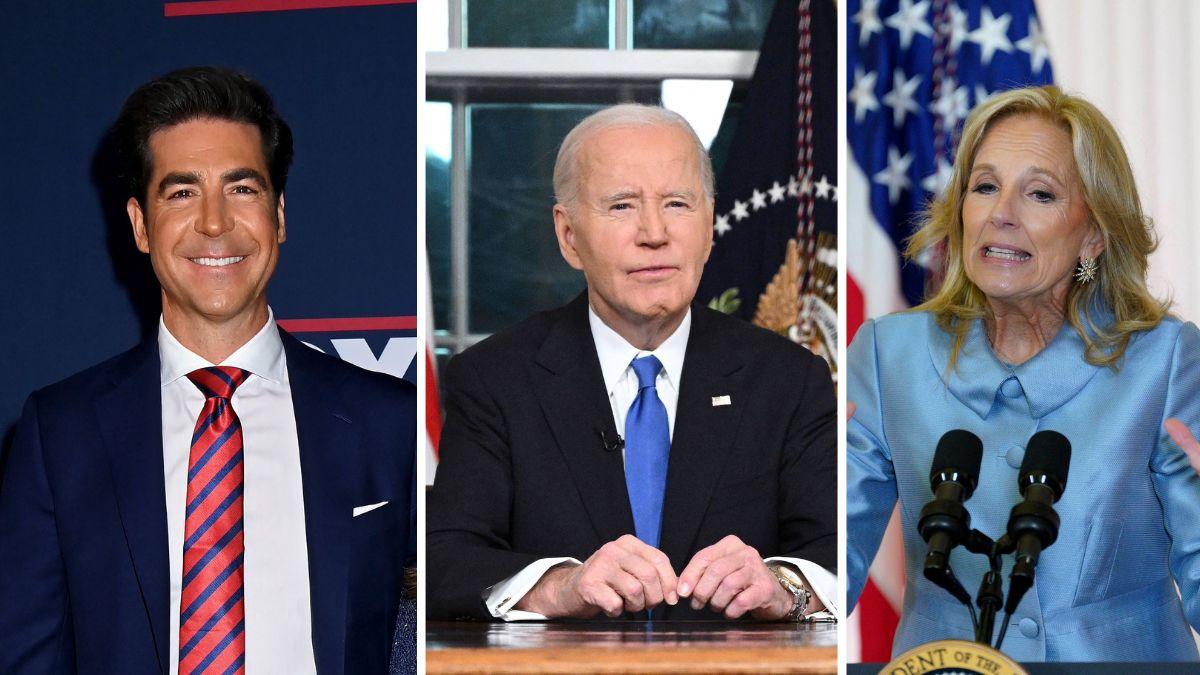 Composite photo of Jesse Watters, Joe Biden and Jill Biden