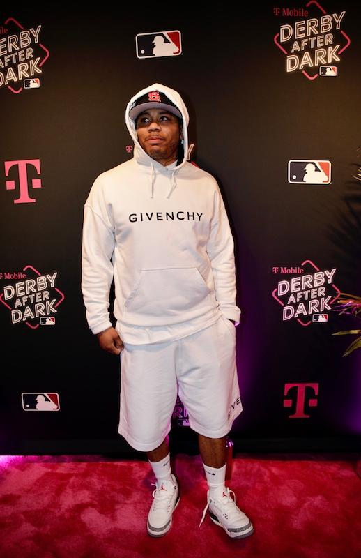 nelly walking the magenta carpet as he arrives at t mobiles derby after dark party on monday july th during mlb all star week in seattle