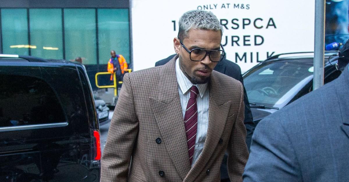 chris brown arrives court london