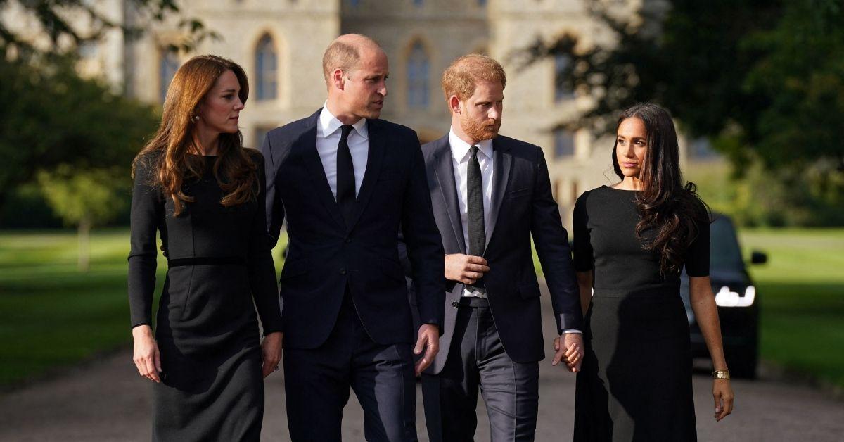 Photo of Prince Harry, Prince William, Kate Middleton and Meghan Markle