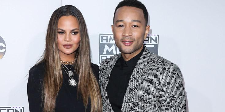 Chrissy Teigen and husband John Legend arrive at the 2016 American Music Awards