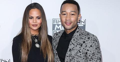 Chrissy Teigen and husband John Legend arrive at the 2016 American Music Awards
