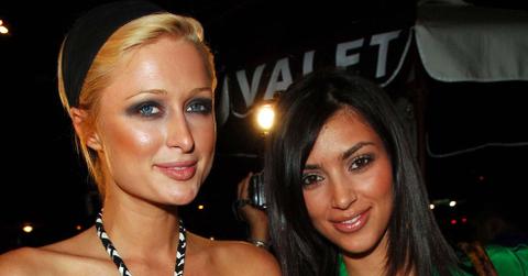 Paris Hilton and friend Kim Kardashian go to Shag night club in Hollywood