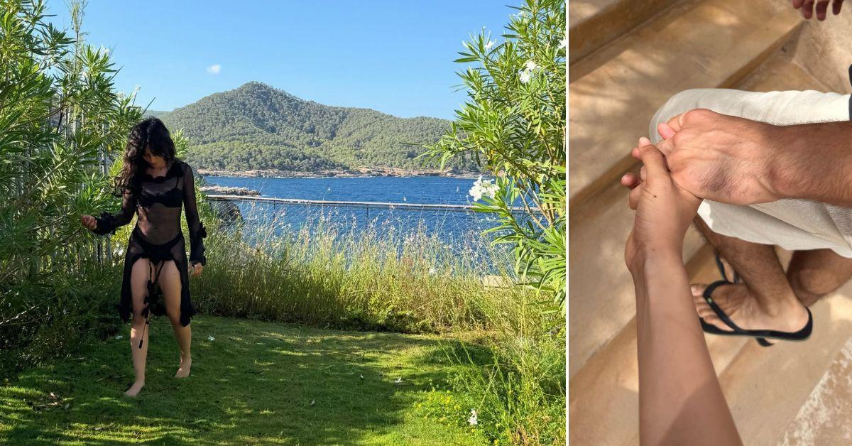 image of Camila Cabello flaunted her figure in a tiny black bikini.