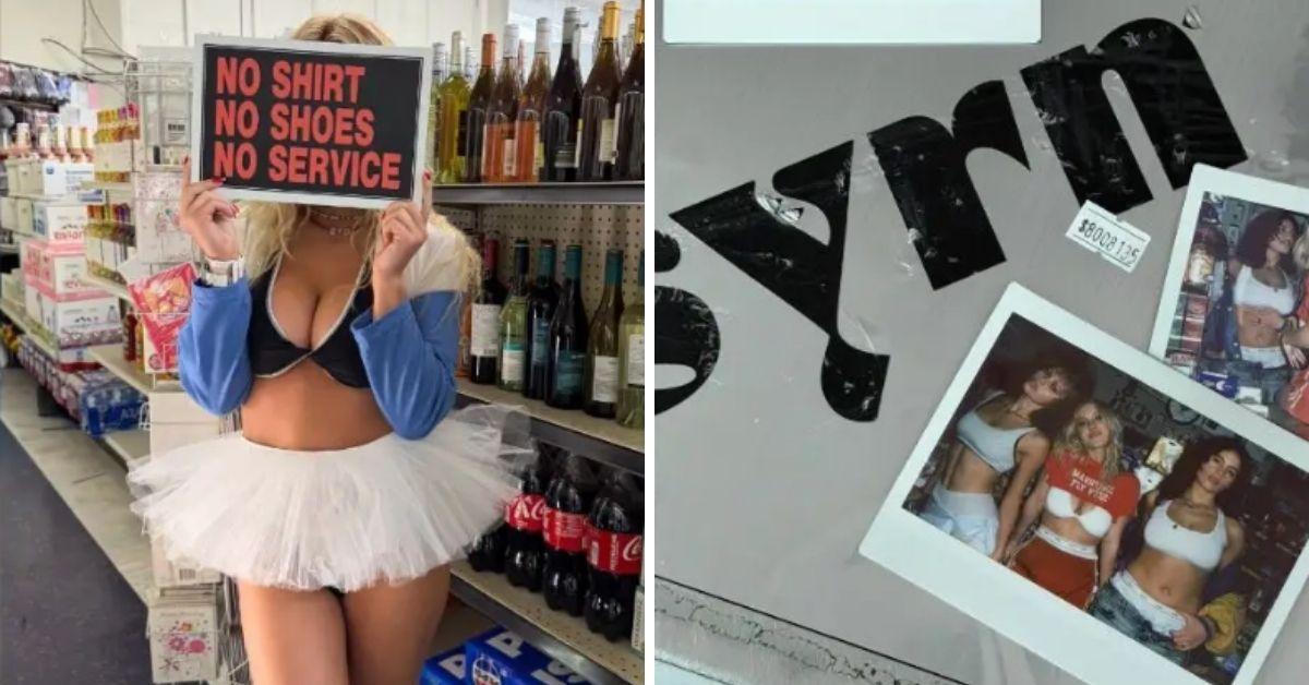 image of The photo promoted the actress' lingerie brand, Syrn.