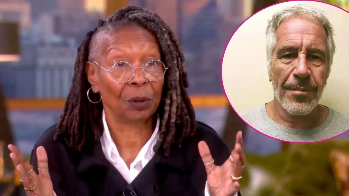 Composite photo of Whoopi Goldberg and Jeffrey Epstein