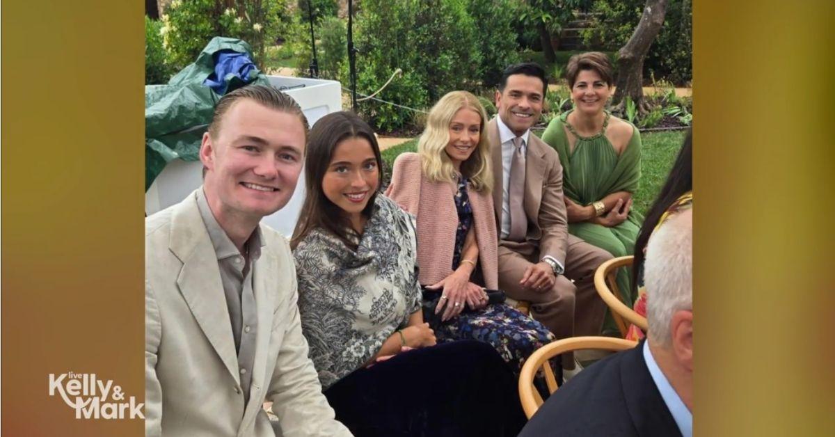 image of Kelly Ripa and Mark Consuelos traveled to Tuscany for their nephew Alec’s wedding celebration.