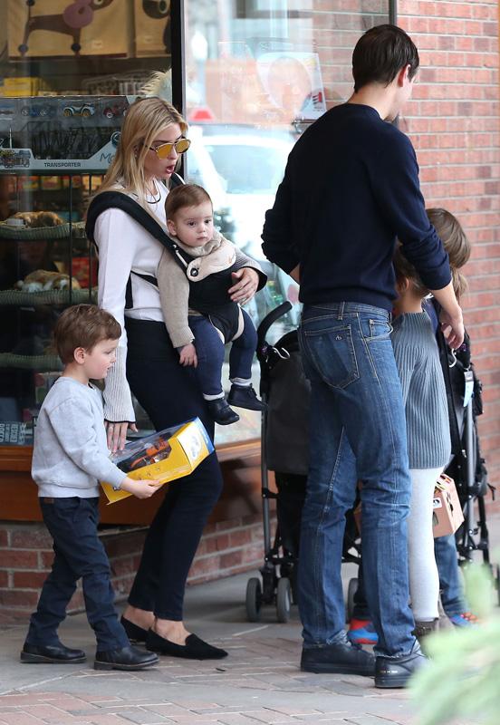 Ivanka Trump & Jared Kushner Take Their Kids Shopping In Aspen