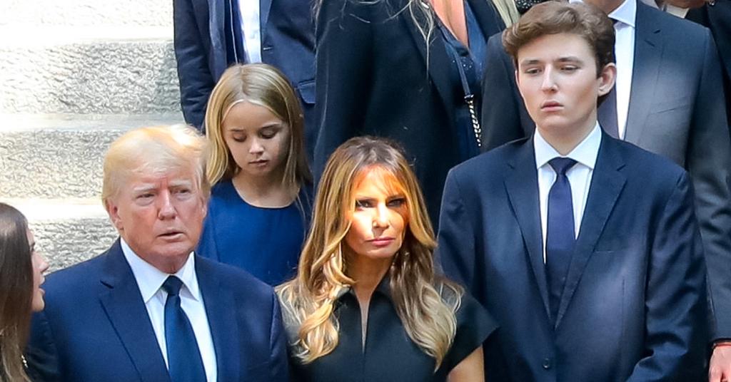 Barron Trump Looks Grown Up At Ivana's Funeral: Photos