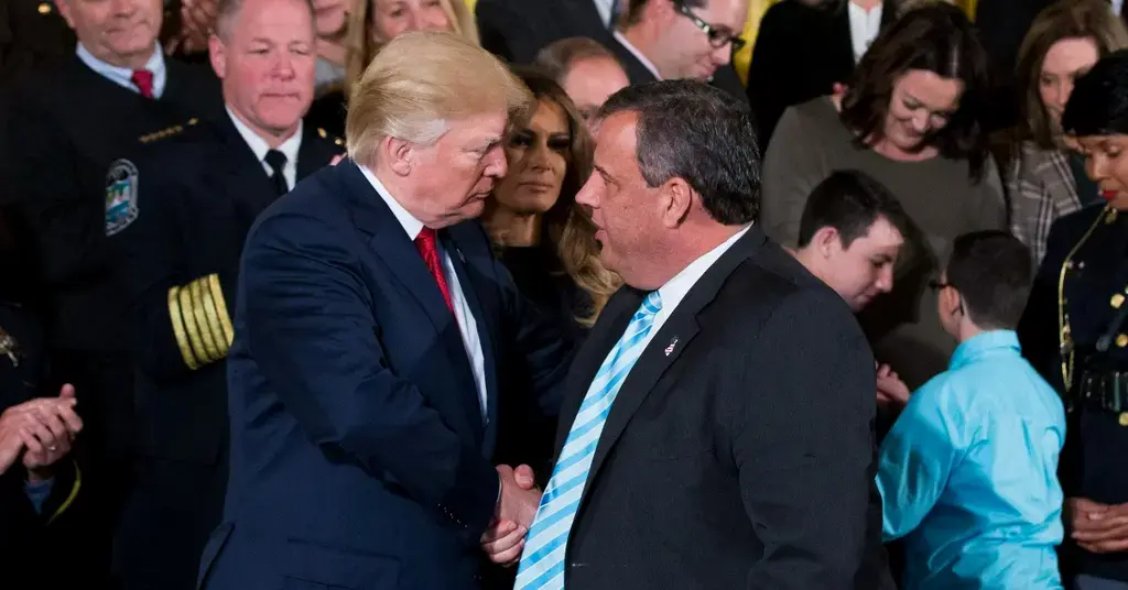 donald trump mocks chris christie ahead of him dropping out of gop primary