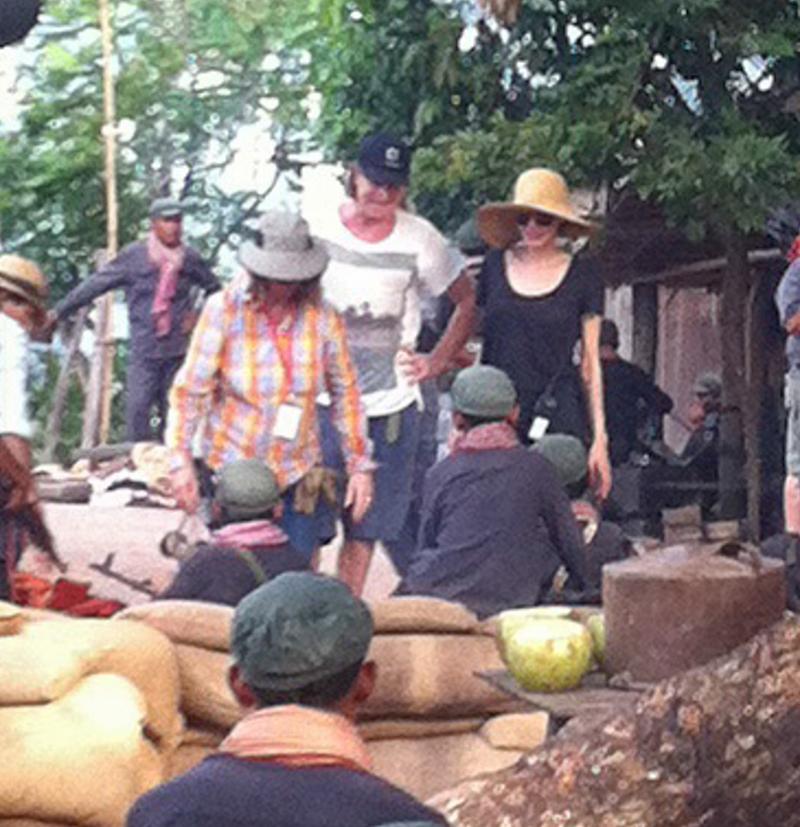 Angelina Jolie filming in Cambodia