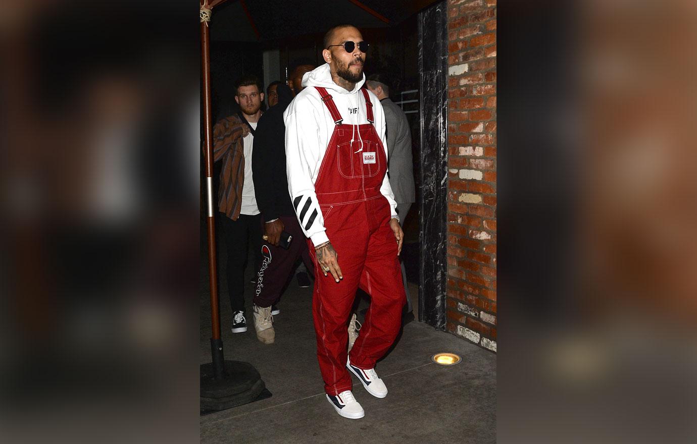 Chris Brown Arrives to a Party at The Highlight Room