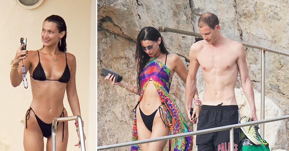 bella hadid and new love marc kalman enjoy the sun at hotel du cap eden roc